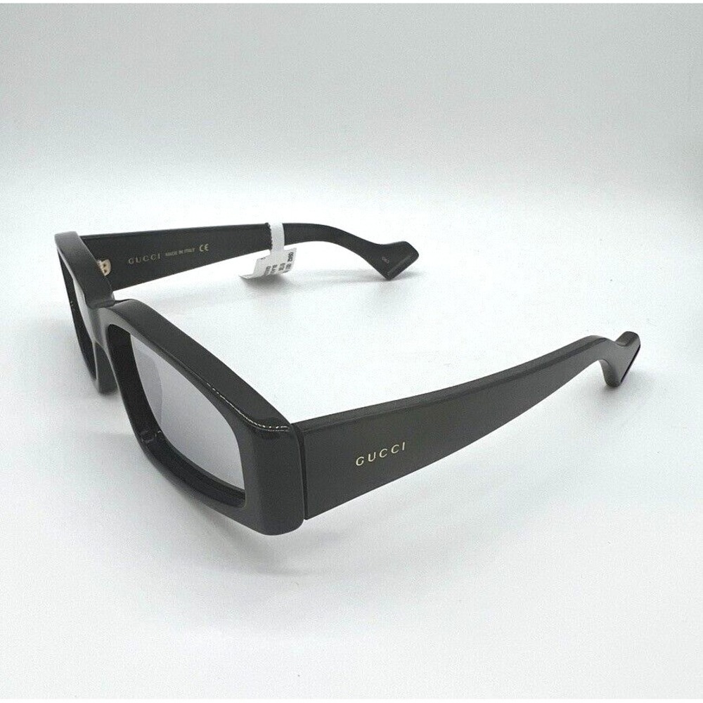 GUCCI GG0705 Black 58mm Rectangular Sunglasses with Mirrored Lens Unisex